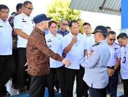 Bupati Egi Dampingi Mendagri dan Menhub Tinjau UPPKB Jembatan Timbang Way Urang