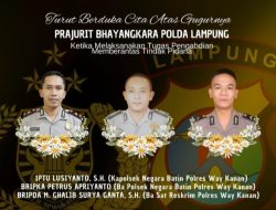 3 Anggota Polres Way Kanan Gugur Saat Bertugas Gerebek Judi Sabung Ayam