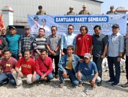 Bupati Lampung Selatan Salurkan Bantuan 336 Paket Sembako Untuk Karyawan PT San Xiong Steel Indonesia
