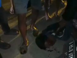 Apes..! Mendapat Perlawan Ketika Hendak Merampas Motor, Pelaku Begal di Desa Sidoasri Justru jadi Bulan-bulanan Warga