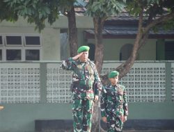 Kasrem 043/Gatam Ikuti Upacara Bendera Bulanan di Kodam XXI/Radin Inten