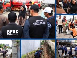 Wali Kota Bandar Lampung, Hj. Eva Dwiana, Meninjau Langsung Proses Pembersihan Saluran Irigasi di Sejumlah Lokasi Terdampak Banjir