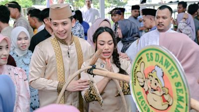 Halalbihalal di Lamban Rakyat Jadi Berkah UMKM, Dagangan Ludes Diborong dan Dibagikan Gratis
