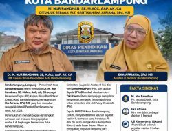 M. Nur Ramdhan Resmi Ditunjuk Plt Kepala Disdik Bandarlampung, Gantikan Eka Afriana