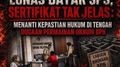 Dugaan Permainan Oknum Mencuat, Sertifikat Warga Natar Mandek Meski SPS Lunas