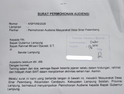 Buntut Pemerintahan Lumpuh, Warga Sinar Palembang Adukan Persoalan Desa ke Gubernur Lampung