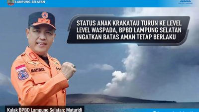 Status Anak Krakatau Turun ke Level Waspada, BPBD Lampung Selatan Ingatkan Batas Aman Tetap Berlaku