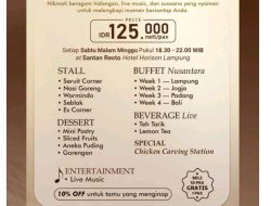 Dapoer Santan Kuliner Hadir di Hotel Horison Lampung, Nikmati Buffet Nusantara Setiap Sabtu Malam Mulai Rp125 Ribu